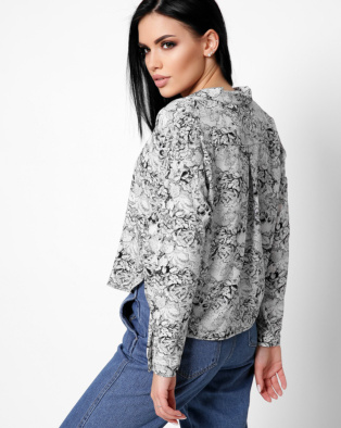 Стильная блуза оверсайз блуза 35098, Цвет: Белый, Размер: XS, изображение 4