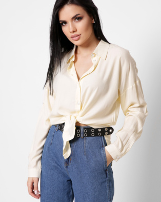 Женская желтая рубашка оверсайз 34088, Цвет: Жёлтый, Размер: XS, изображение 5