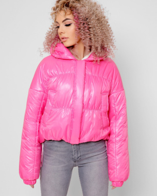 Легка малинова куртка з капюшоном 40274, Колір: Малина, Розмір: M, зображення 3
