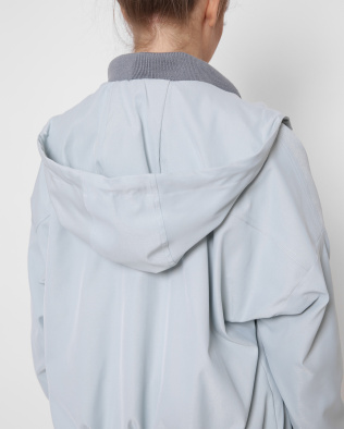 Голубой женский бомбер с капюшоном 41366, Цвет: Голубой, Размер: XS, изображение 5