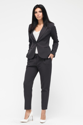 Деловой женский костюм графит 34179, Цвет: Графит, Размер: M, изображение 2
