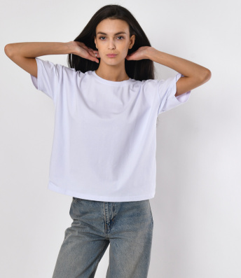 Футболка жіноча базова Standart CRC FS-216-3 57850, Колір: Білий, Розмір: XS