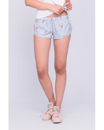 Синие летние шорты-мини 33425, Цвет: Белый, Размер: XS