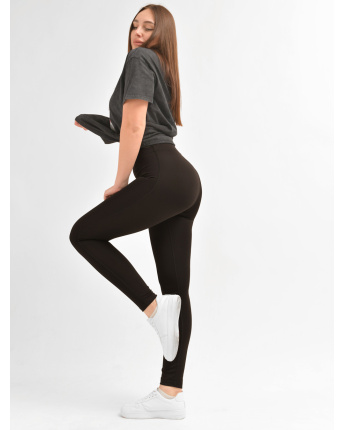 Чорні легінси на кожен день 55888, Колір: Чорний, Розмір: XS