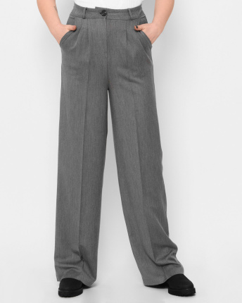 Сірі класичні жіночі брюки 43287, Колір: Сірий, Розмір: S