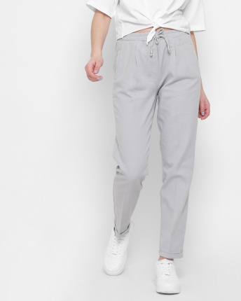 Демісезонні брюки сірого кольору 43315, Колір: Блакитний, Розмір: S