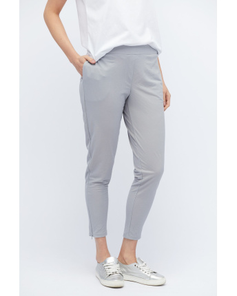 Повседневные серые брюки с молниями 32830, Цвет: Серый, Размер: XS