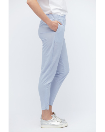 Повседневные голубые брюки с молниями 32831, Цвет: Голубой, Размер: XS