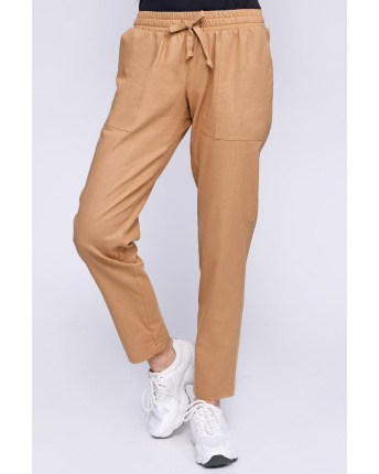 Летние брюки цвета песок 35750, Цвет: Кемел, Размер: XS