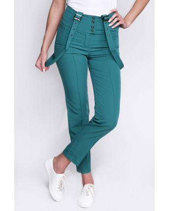 Женские брюки с лямками 32478, Цвет: Морская волна, Размер: XS