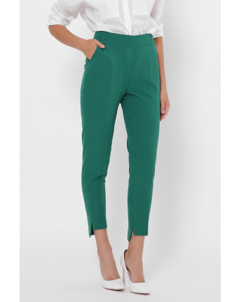 Стильные зеленые брюки 36020, Цвет: Зеленый, Размер: XS