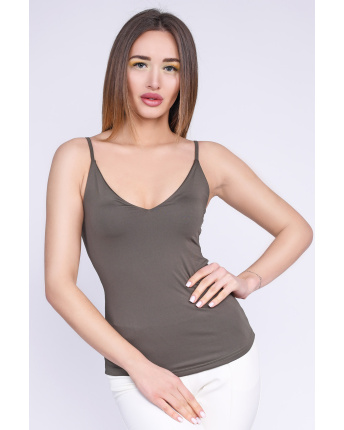 Легка жіноча майка з v-подібним вирізом 35669