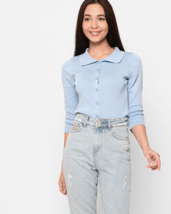 Топ Carica -6579-11 43028, Цвет: Голубой, Размер: XS-S