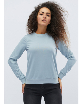 Женский свитшот серо-голубого цвета 31978, Цвет: Голубой, Размер: XS