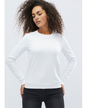 Женский свитшот белого цвета 31979, Цвет: Белый, Размер: L