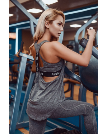 Спортивная серая майка 15856, Цвет: Графит, Размер: XS