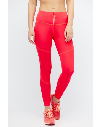 Коралловые спортивные леггинсы на застежке 32935, Цвет: Корал, Размер: L