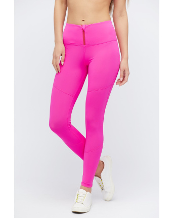 Малиновые спортивные леггинсы на застежке 32937, Цвет: Малина, Размер: S