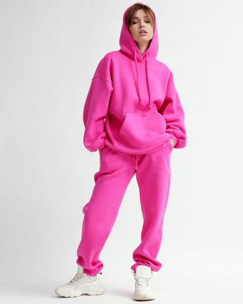 Теплый малиновый спортивный костюм 55435, Цвет: Малина, Размер: M