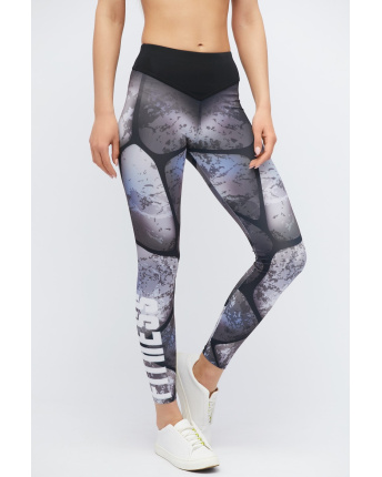 Спортивные леггинсы для фитнеса 32915, Цвет: Серый, Размер: XS