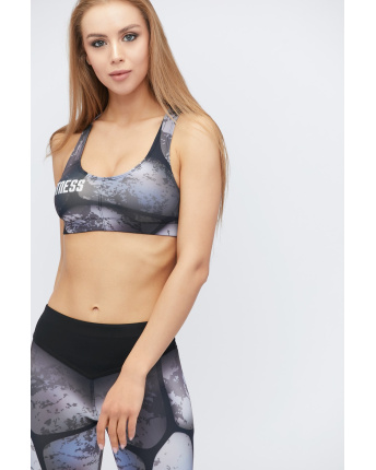 Спортивный топ серого цвета 32916, Цвет: Серый, Размер: XS