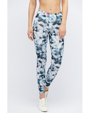 Спортивные леггинсы с необычным принтом 32925, Цвет: Серый, Размер: S