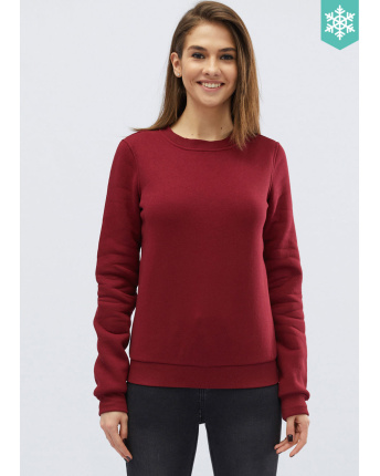 Женский бордовый свитшот 30449, Цвет: Бордовый, Размер: XS