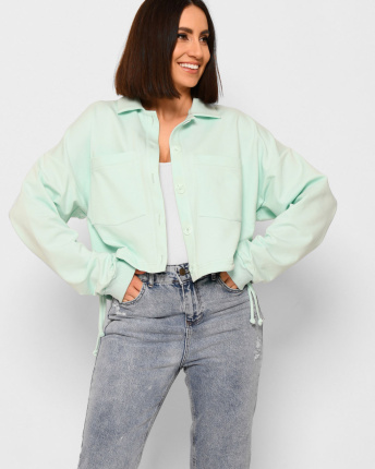 Модный жакет из мягкой ткани 44943, Цвет: Мята, Размер: L