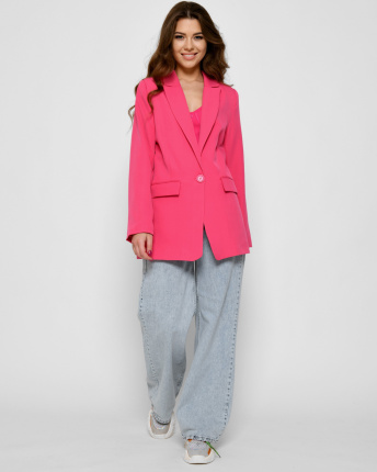 Свободный розовый пиджак 48564, Цвет: Розовый, Размер: L