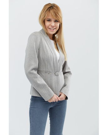 Женский бежевый жакет приталенного силуэта 32311, Цвет: Бежевый, Размер: S