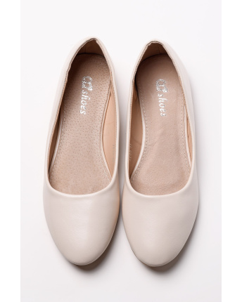 Бежеві жіночі балетки 35245, Колір: Бежевий, Розмір: 37