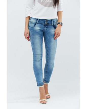 Женские джинсы-скинни 30995, Цвет: Голубой, Размер: 30