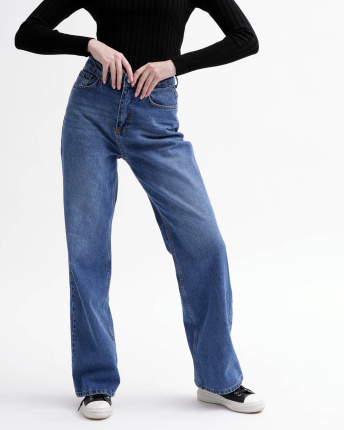 Синие джинсы эспаньолы 55802, Цвет: Синий, Размер: XS