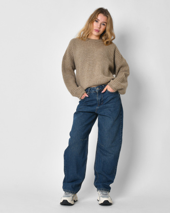 Джинси Baggy із виточками на колінах 57151, Колір: Синій, Розмір: XS, зображення 2