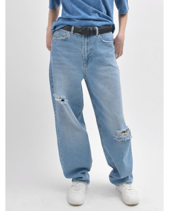 Джинси скейтери (баггі) 55996, Колір: Блакитний, Розмір: S