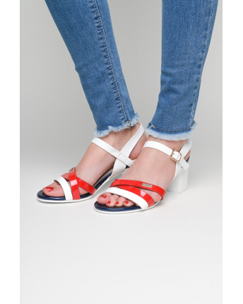 Открытые босоножки на каблуке 25472, Цвет: Белый, Размер: 37