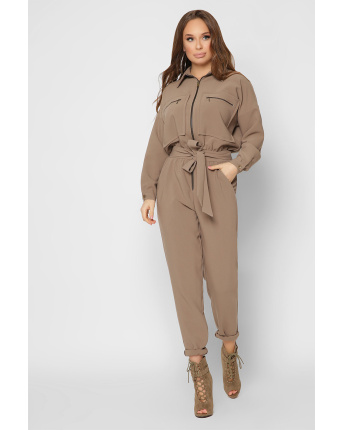 Женский комбинезон с большими карманами 36722, Цвет: Капучино, Размер: XS