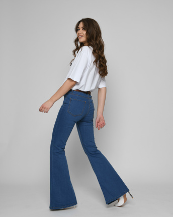 Женские синие джинсы Эспаньйоли 55117, Цвет: Синий, Размер: 27