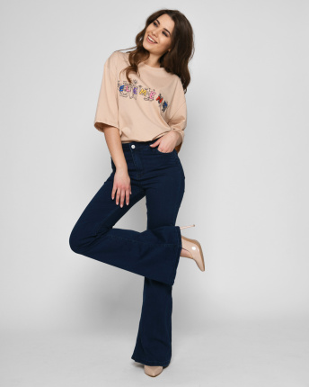 Синие джинсы эспаньолы 55118, Цвет: Синий, Размер: 28