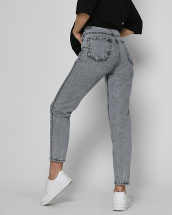 Серые джинсы-баллоны 55128, Цвет: Серый, Размер: 25