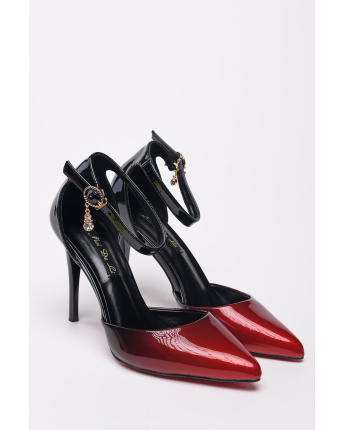 Туфли-лодочки из эко-кожи 35234, Цвет: Красный, Размер: 38