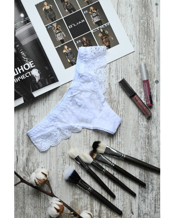 Белые женские трусики 35165, Цвет: Белый, Размер: S