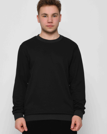 Однотонный графитовый мужской свитшот 31934, Цвет: Графит, Размер: S