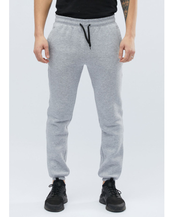 Серые спортивные штаны на флисе с карманами 29883, Цвет: Серый, Размер: 2XL