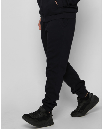 Синие мужские спортивные штаны на флисе 29937, Цвет: Синий, Размер: S