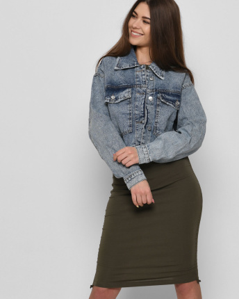 Голубая женская джинсовка 43136, Цвет: Голубой, Размер: L