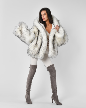 Шуба X-Woyz LS-8958-36 57176, Цвет: Молочний, Размер: ONE SIZE, изображение 3