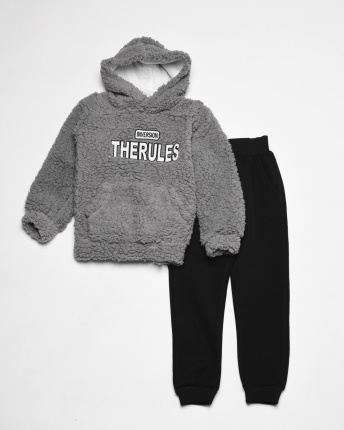 Плюшевый детский костюм с капюшоном "Inversion THERULES" 53200, Цвет: Серый, Размер: 122