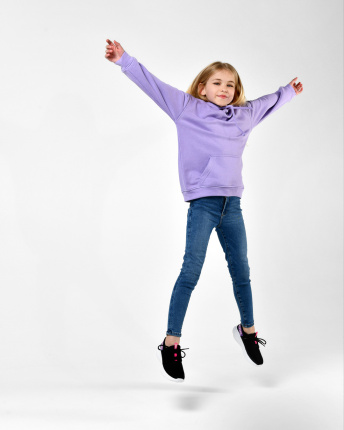 Детский худи унисекс цвет сирень 55696, Цвет: Фиолетовый, Размер: 122