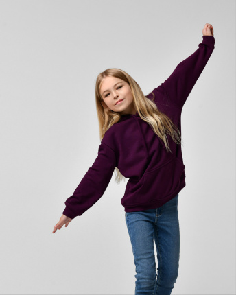 Дитячий худі унісекс фіолетового кольору 55699, Колір: Фіолетовий, Розмір: 122